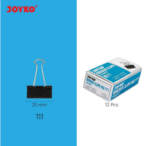 

Joyko 111 Small Binder Clip 25 mm Penjepit Kertas