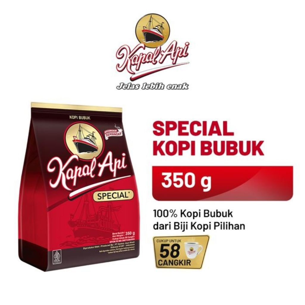

Kapal Api Special Merah 350 gr 100 % Kopi Murni