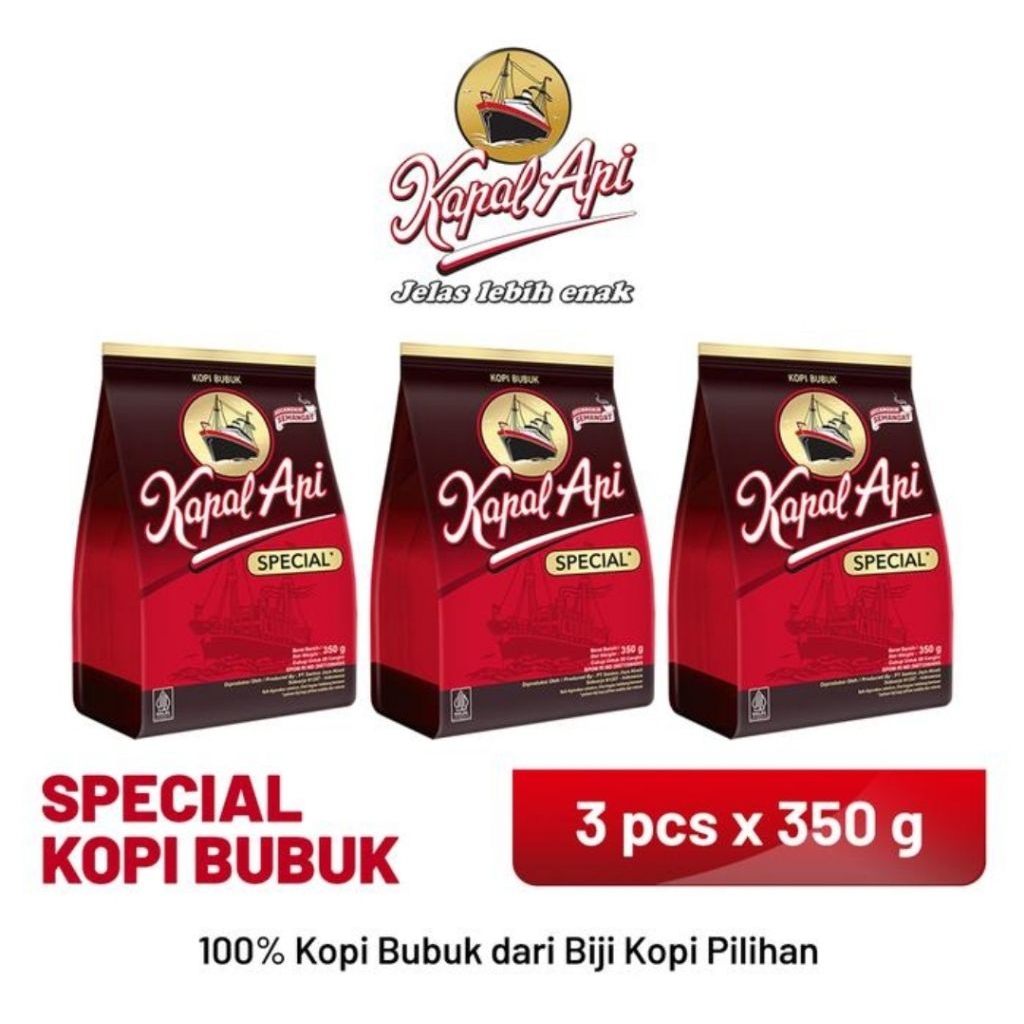 

Kapal Api Special Merah 350 gr ( 3 x 350 ) gr