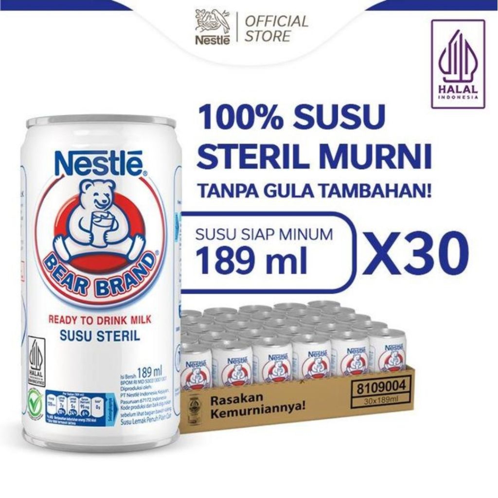 

Susu Beruang Bear Brand Susu Steril ( 30 x 189 ) mil