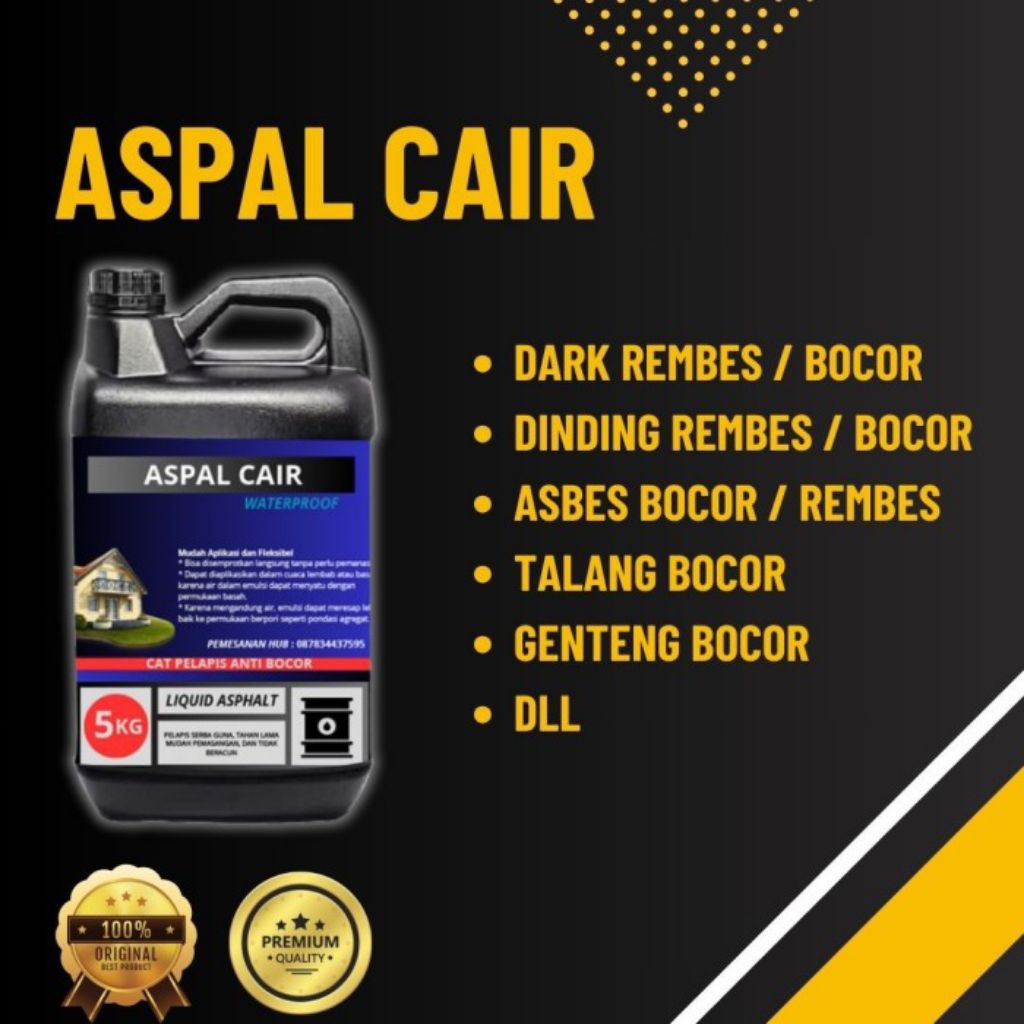 ASPAL CAIR 5 KG - aspal cair emulsion anti bocor & rembes