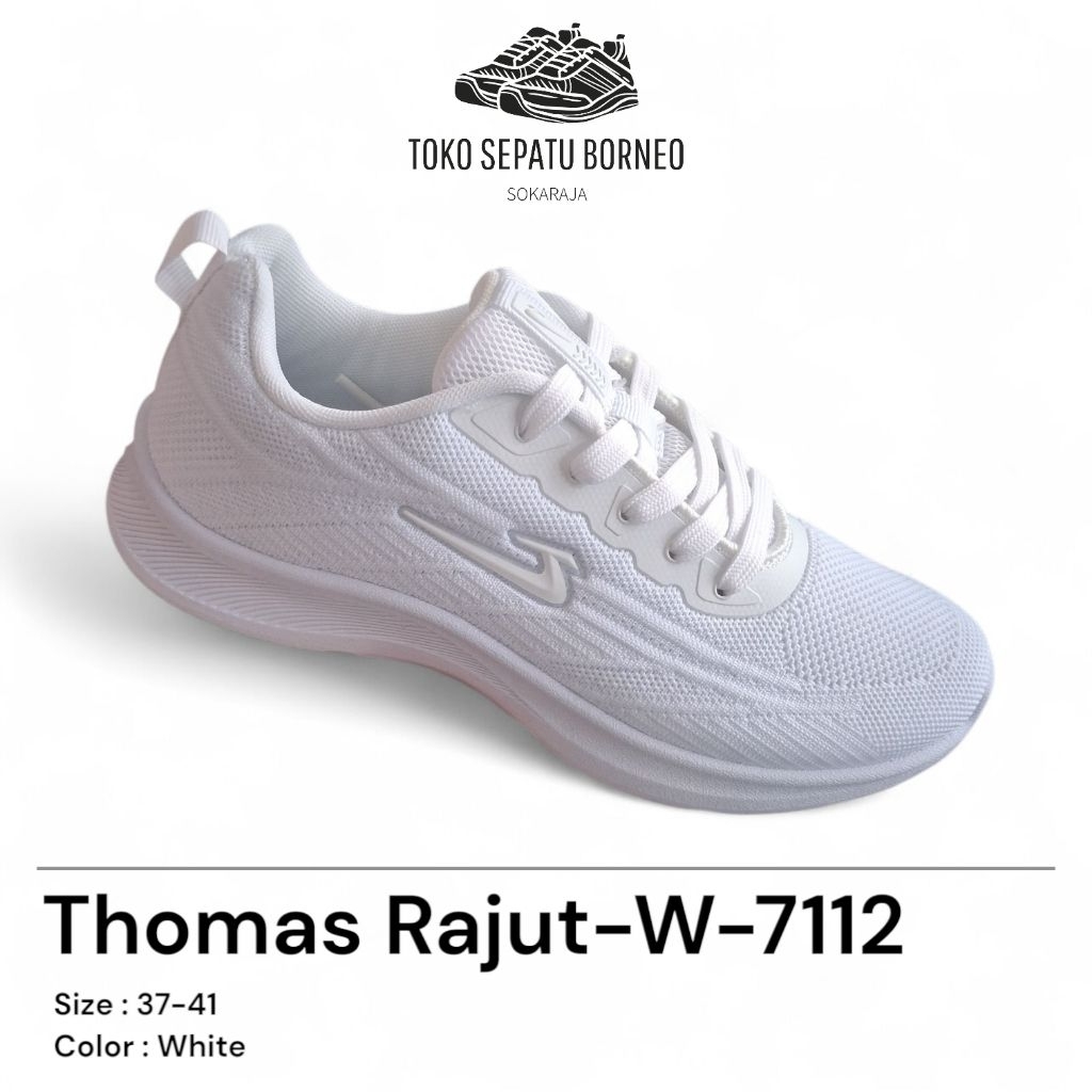SEPATU PUTIH THOMAS RAJUT-W-7112 (SEPATU WANITA)