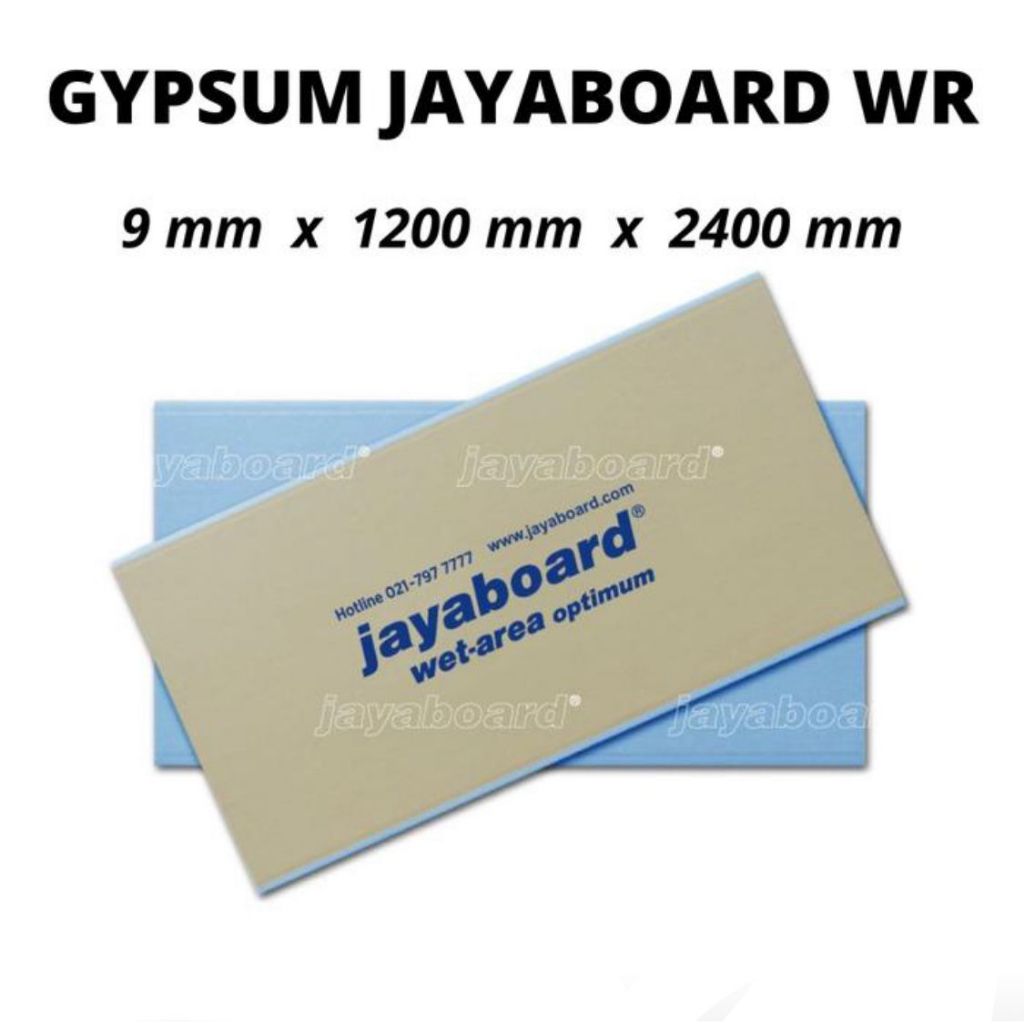 Papan Gypsum Jayaboard WR 9mm 1.2 x 2.4 M