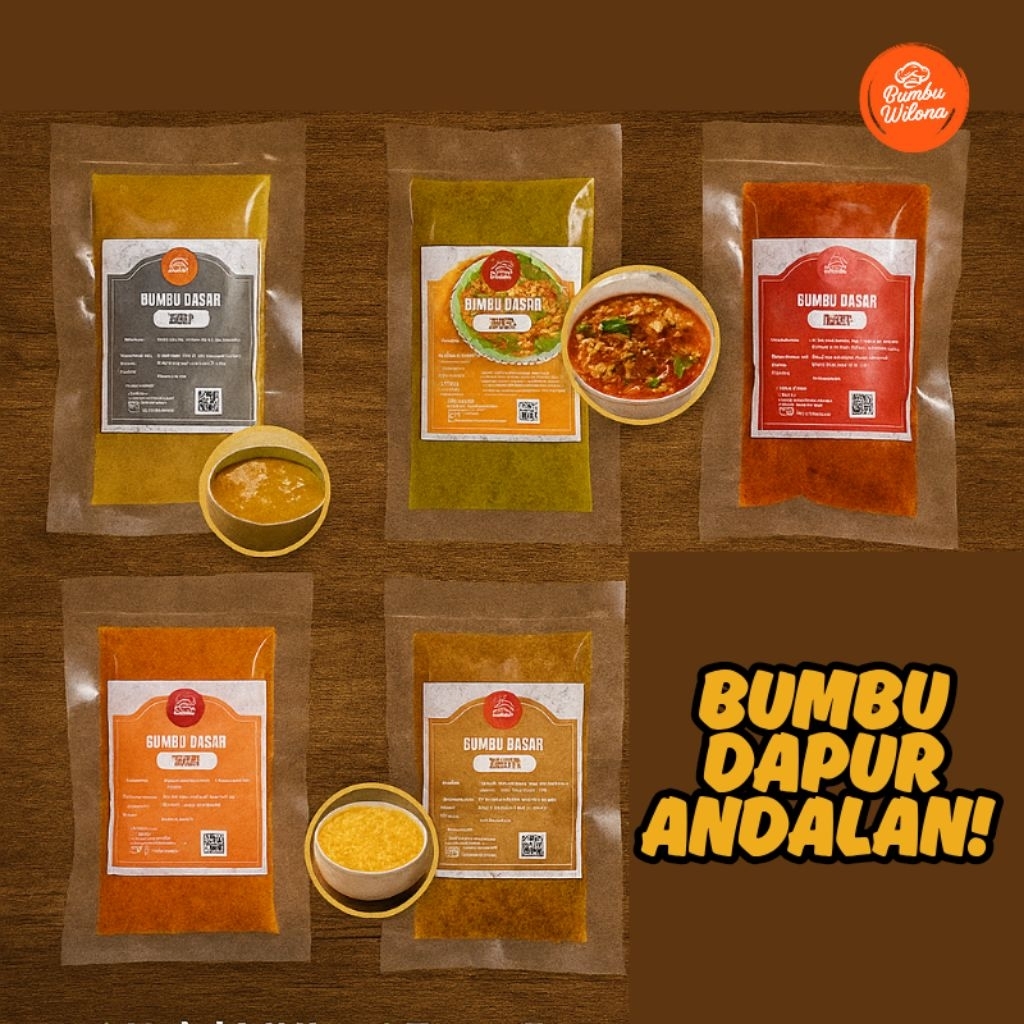 

[VARIAN] BUMBU DASAR MERAH | PUTIH | KUNING | TUMIS | OREN - BUMBU INSTAN PREMIUM BY BUMBU WILONA