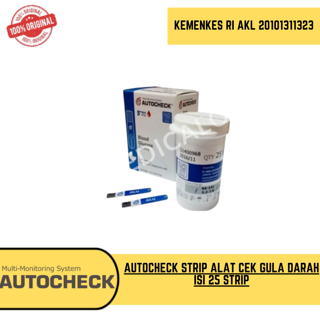 AutoCheck Strip Alat Cek Gula Darah isi 25 Strip