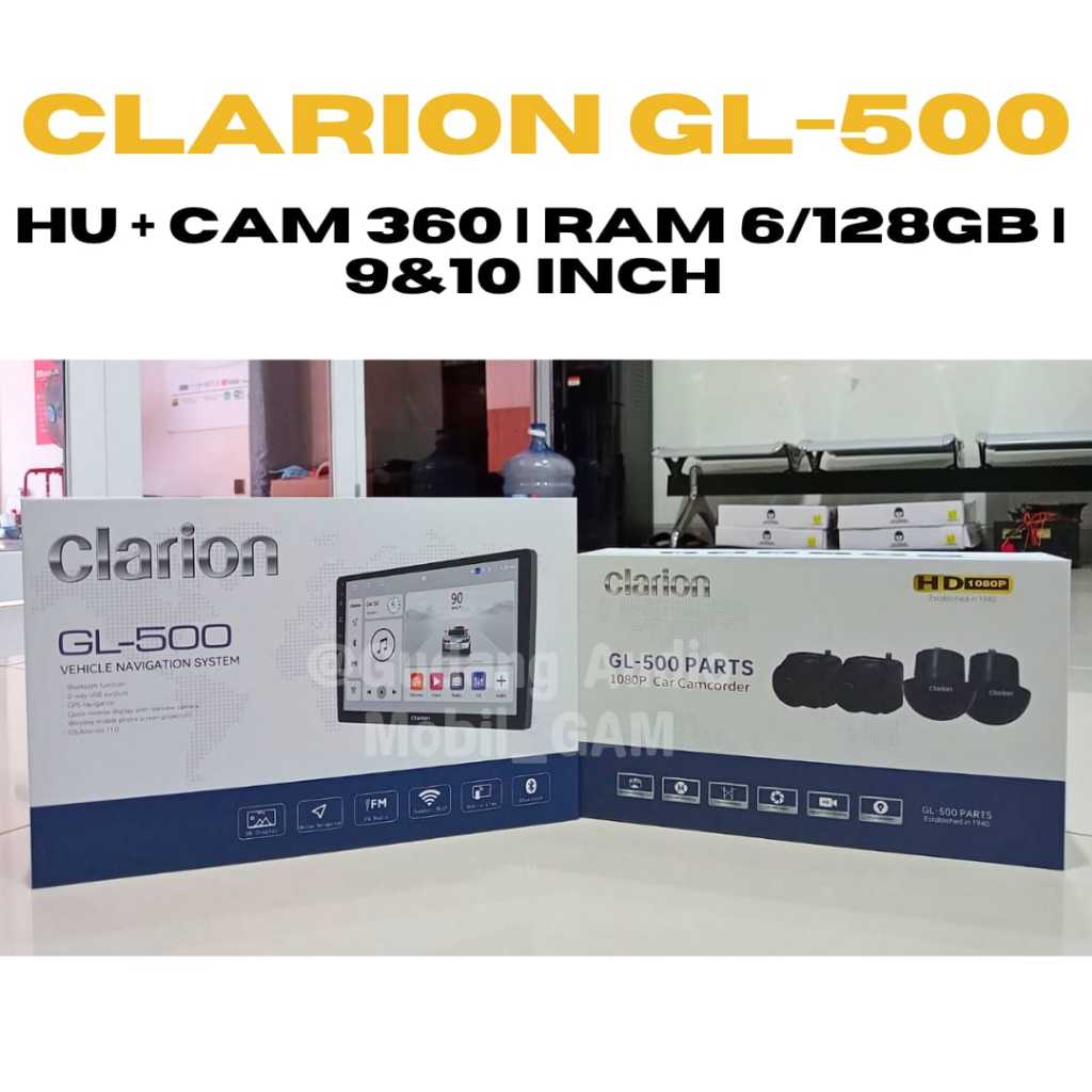 Head Unit Android CLARION GL500/CLARION GL-500 Ram 6/128GB 9&10 Inch Original