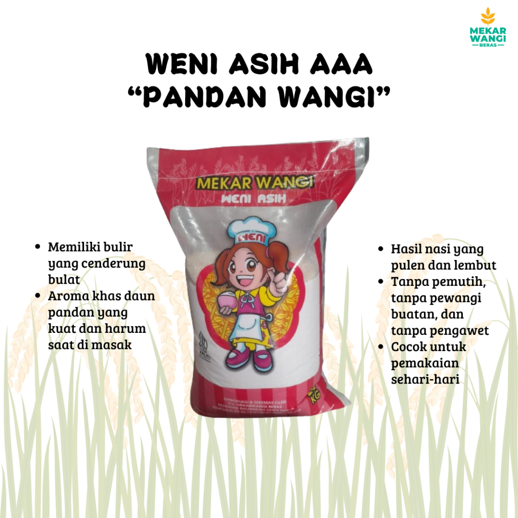 

BERAS WENIASIH MEKAR WANGI 20KG