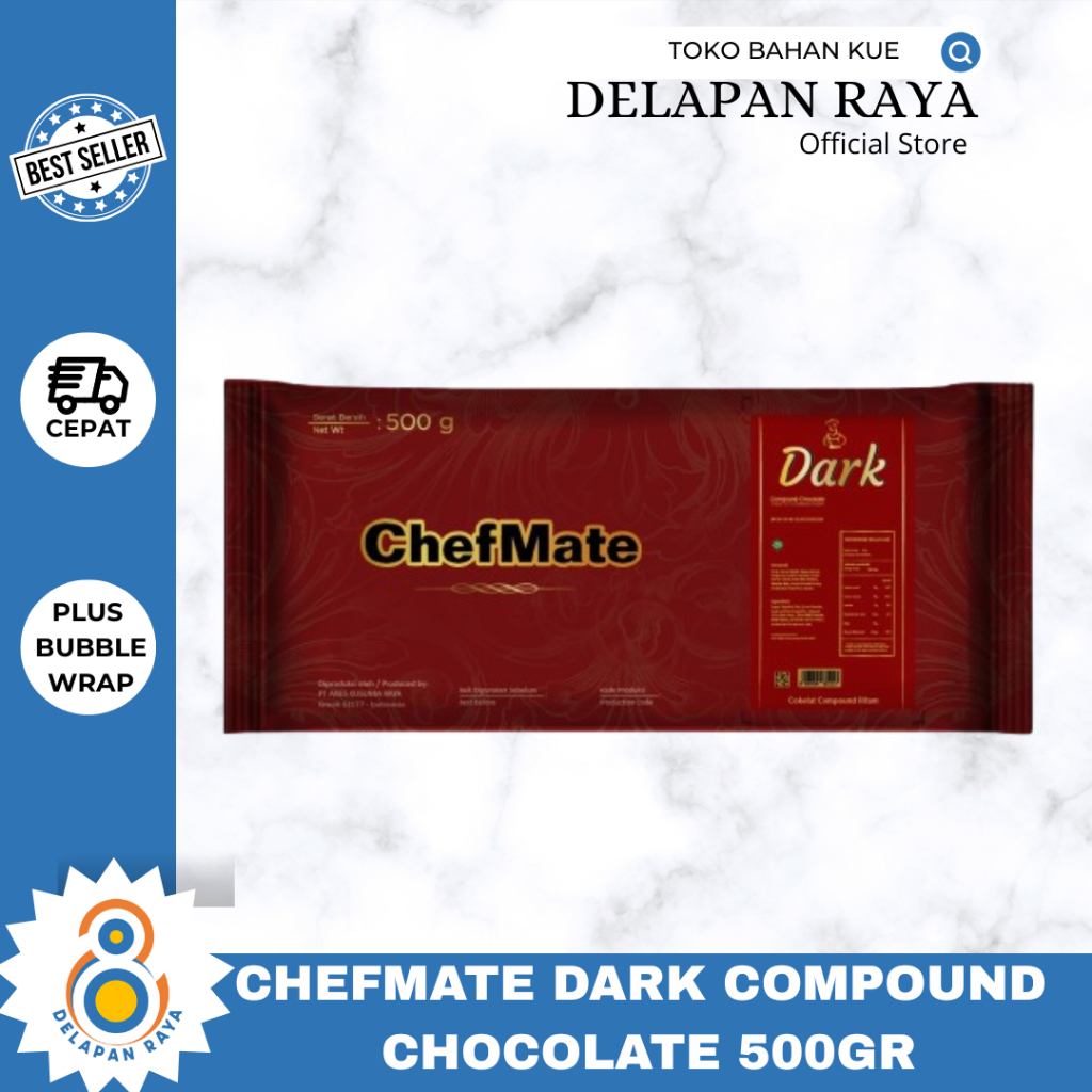 

Chefmate Dark Compound Chocolate 500gr -8Raya