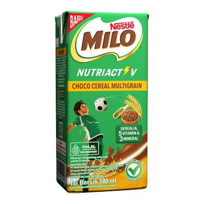 

Milo Nutriactive Minuman Multigrain Sereal Cokelat UHT Kotak 180 ml
