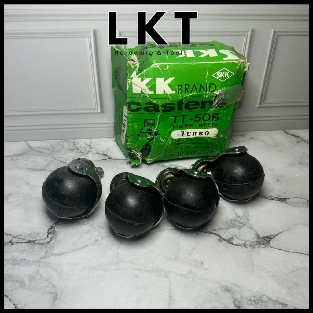 SKK Roda Salon Caster Bulat Hitam Gepeng / Bulat Tipe UT50 - TT50 - TG50 [4 Pcs]