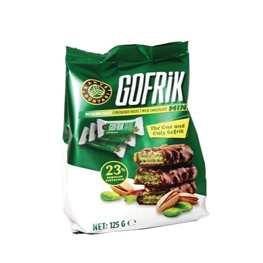 

GOFRIK MILK CHOCOLATE WITH PISTACHIO 125G (12,5g x 10pcs)