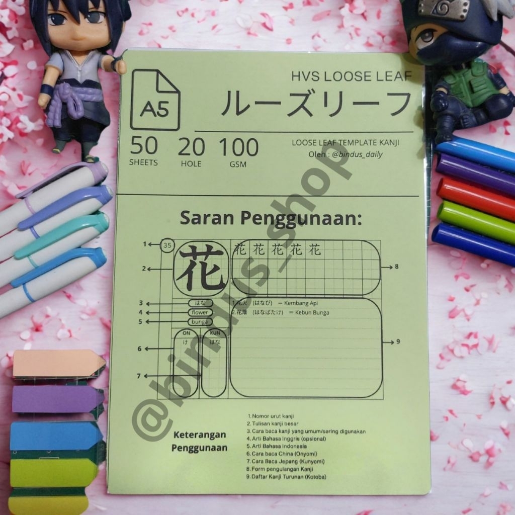 

Loose Leaf Kamus Kanji Mandiri Ukuran A5 @bindus_daily