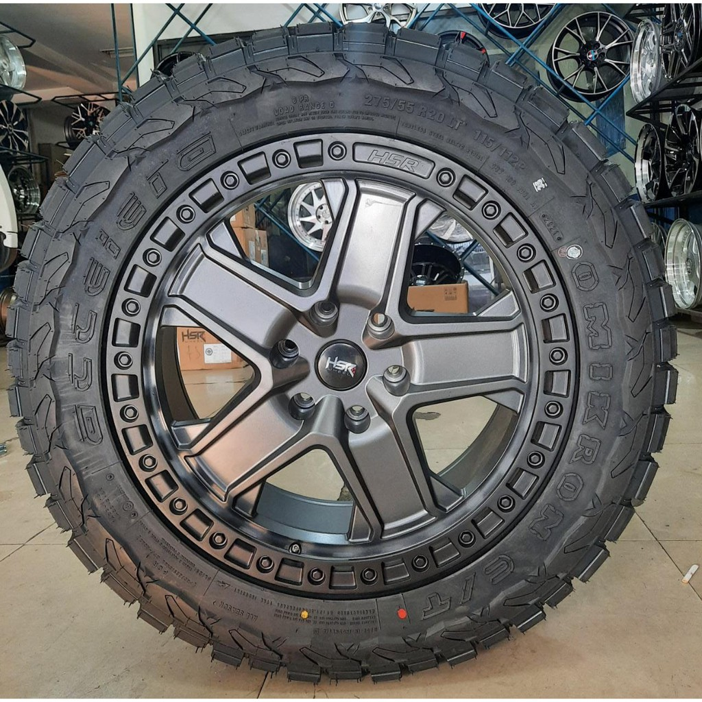 Paket Velg dan Ban Ring 20 Tipe Wolwal Buat Mobil Baic Fortuner Pajero Triton Hilux