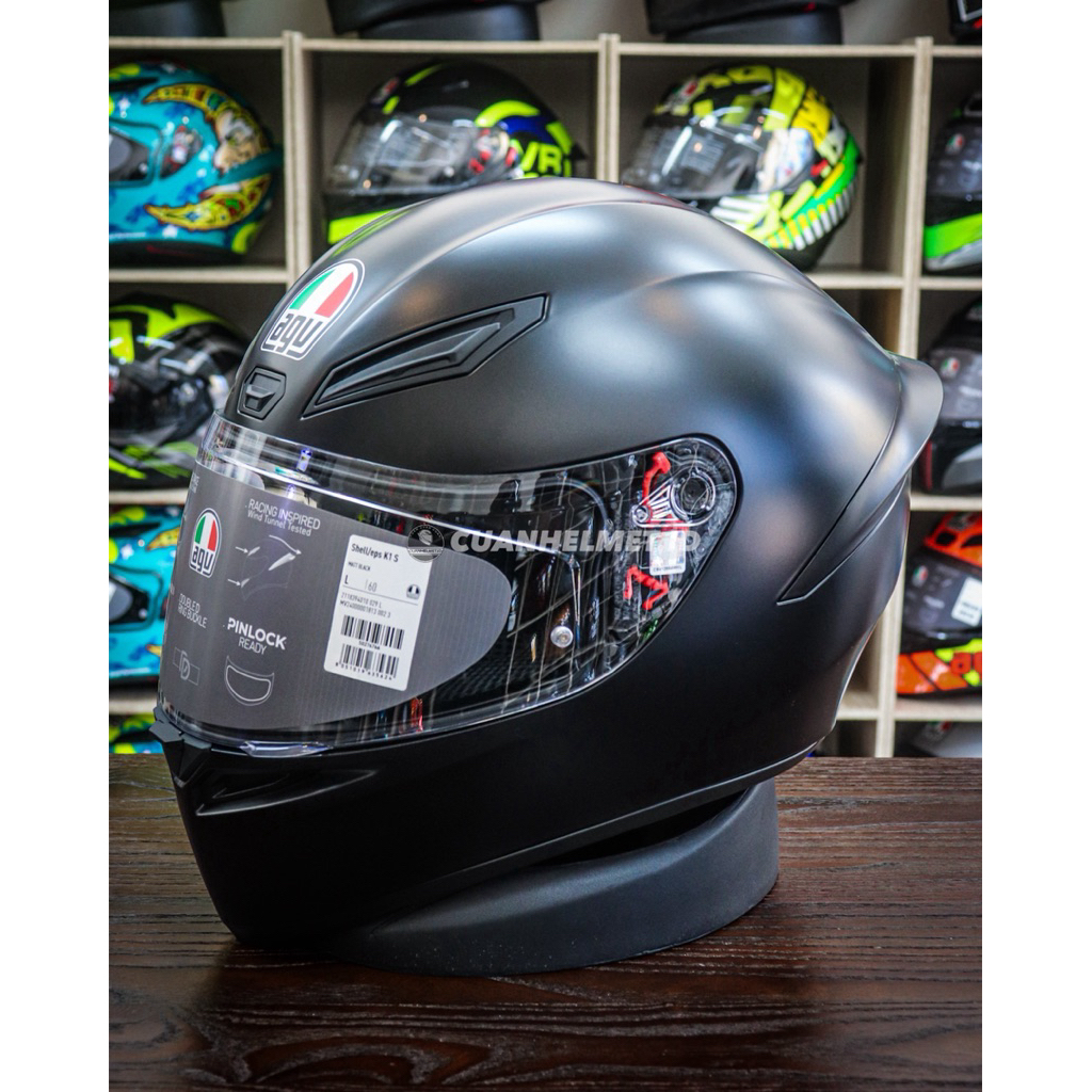 AGV K1 S Matt Black / Helm Full Face AGV Model Sport Original