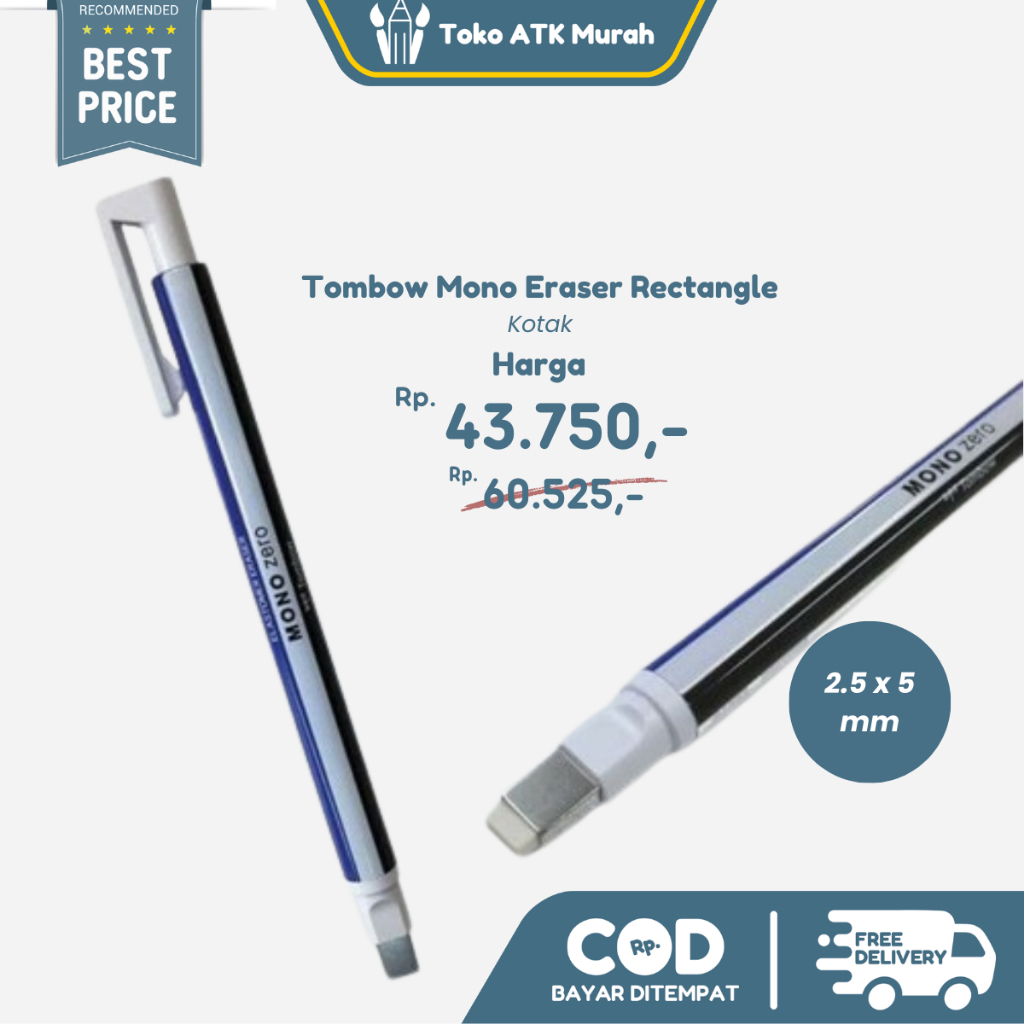 

tombow mono zero eraser rectangle (kotak) / terlaris/ termurah