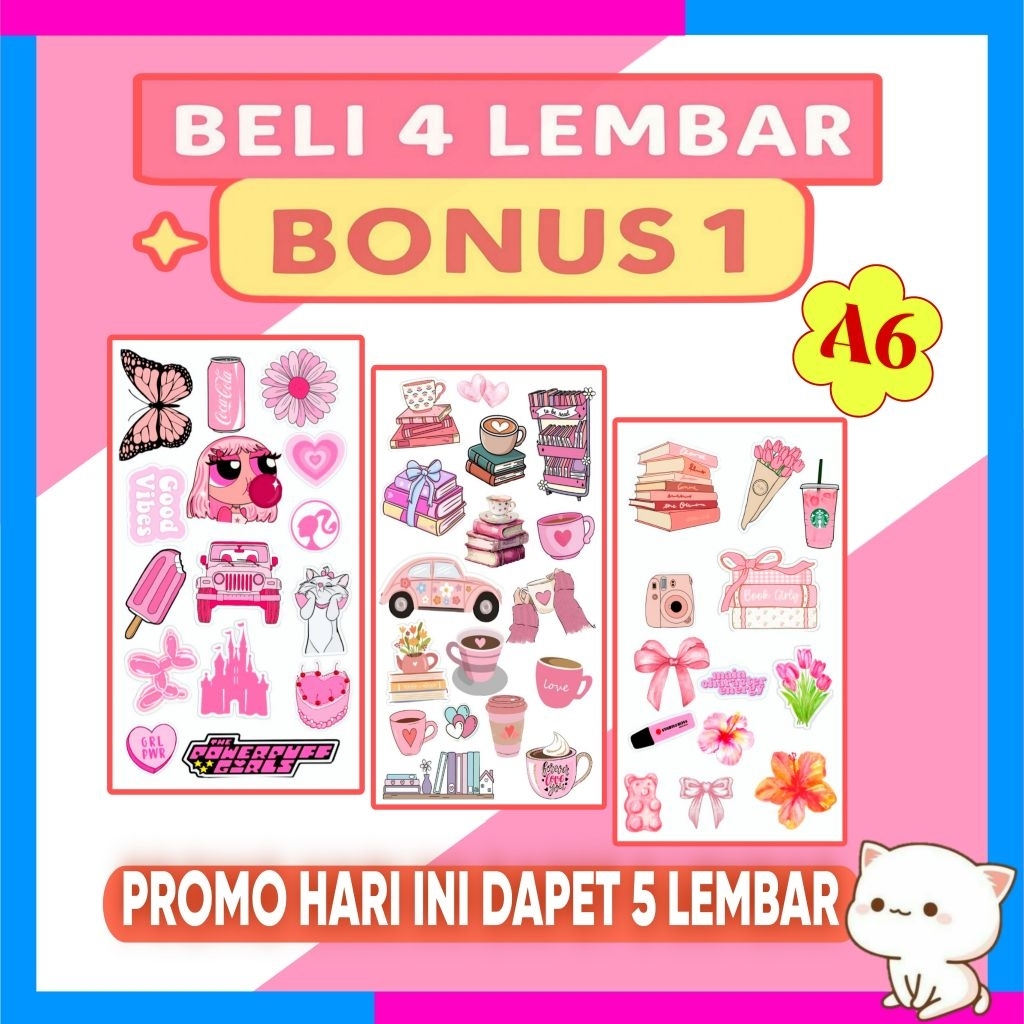 

stiker tumbler colour pink