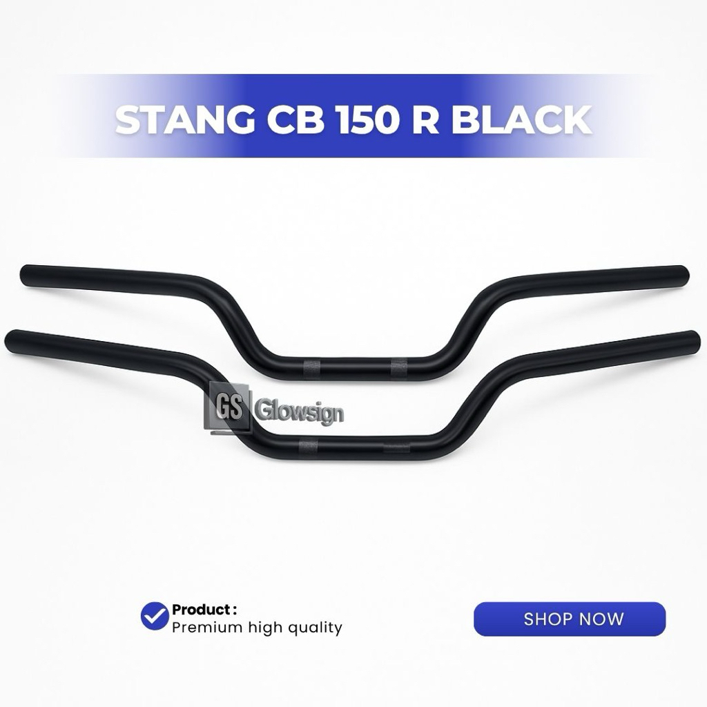 Stang CB 150R Black Hitam / Stang Jepit / Stang Racing Motor Sport / Aksesoris CB150R Streetfire