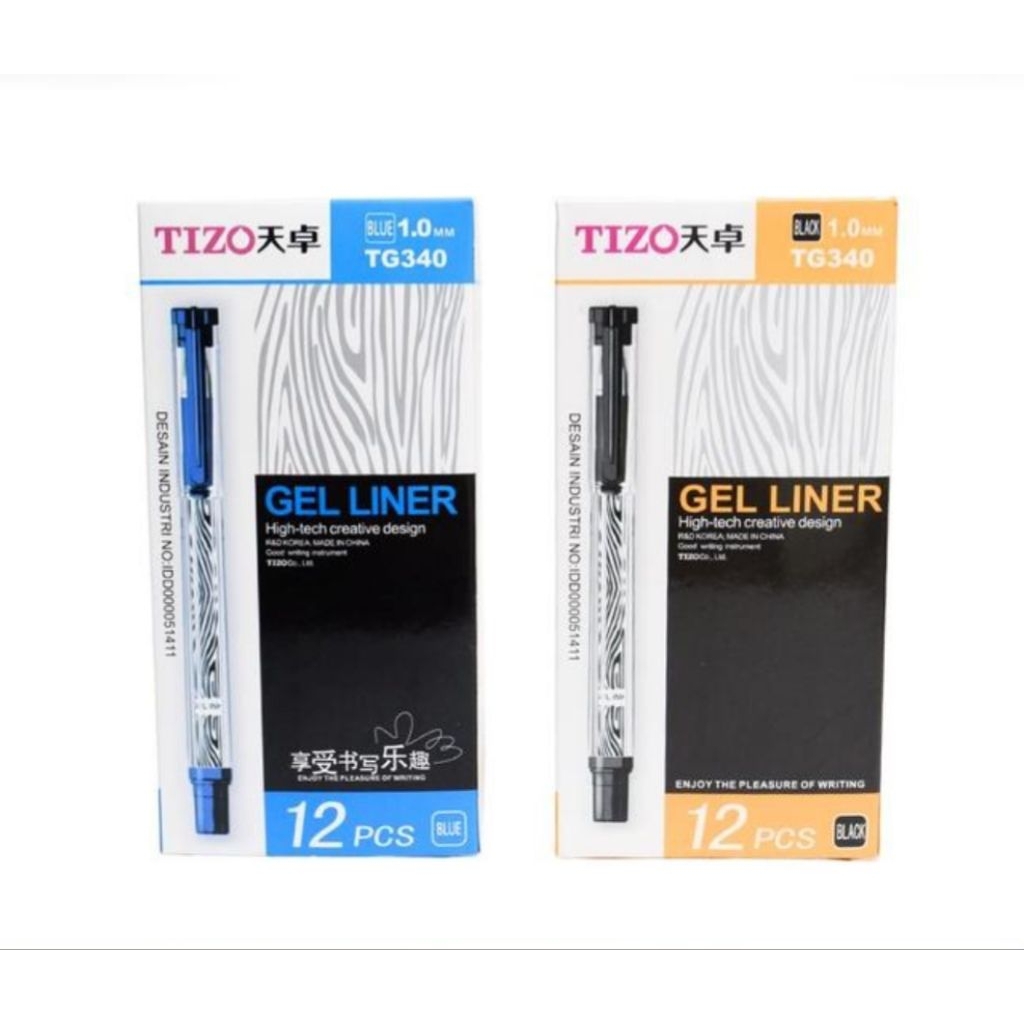 

pen gel/tizo TG340/hitam/biru/1 box 12pcs