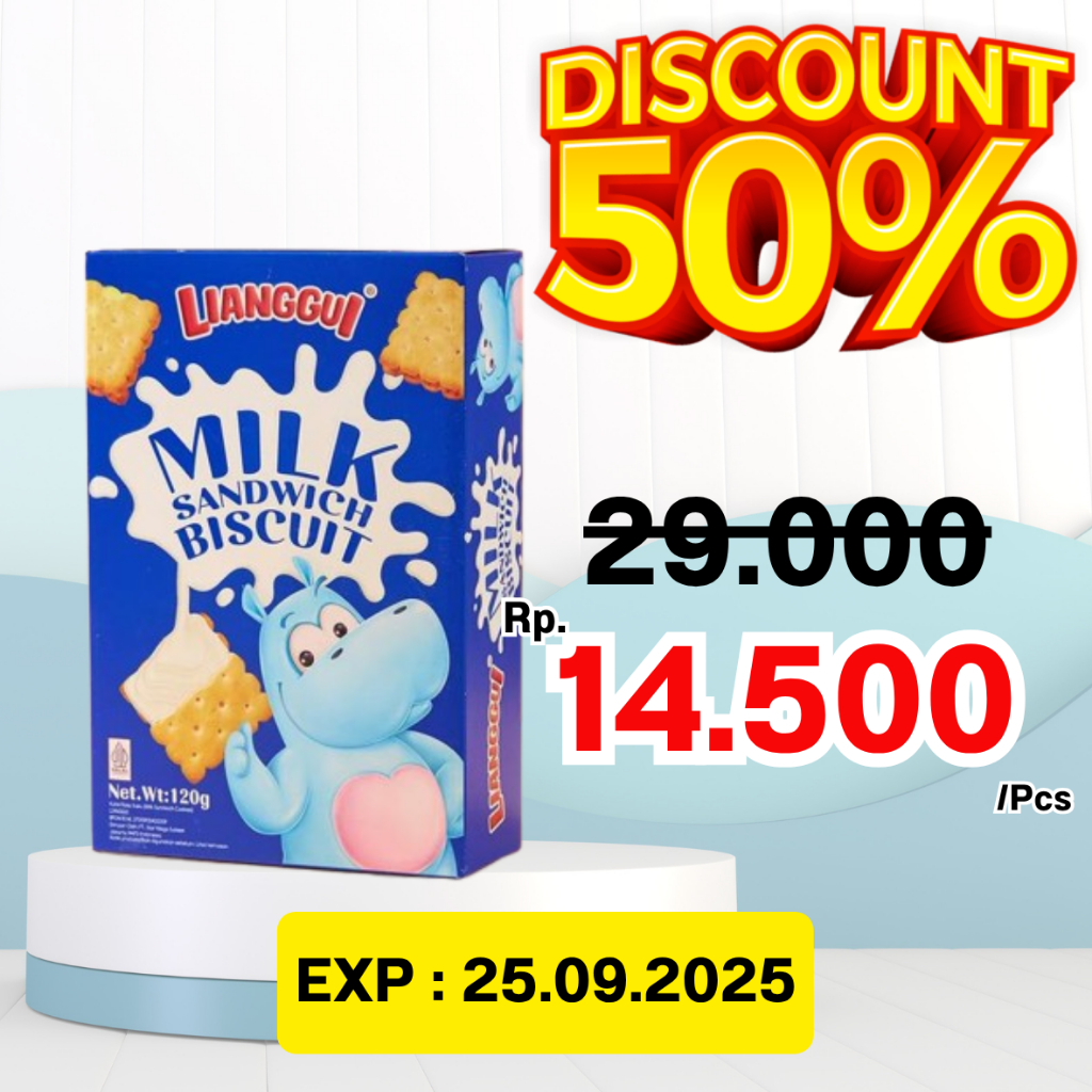 

LIANGGUI MILK SANDWICH COOKIES 120GR