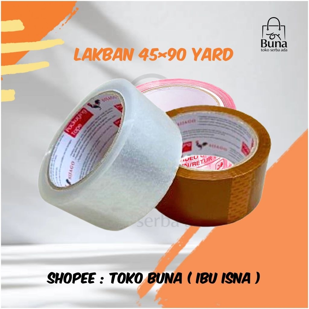 

Lakban Coklat/ Putih 45x90 yard