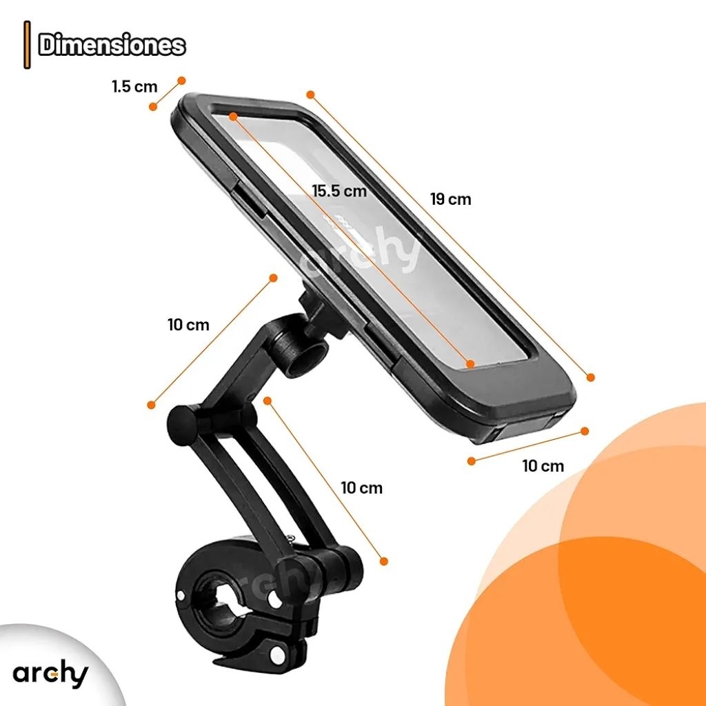 Holder Bracket Smartphone HP Sepeda Motor Waterproof