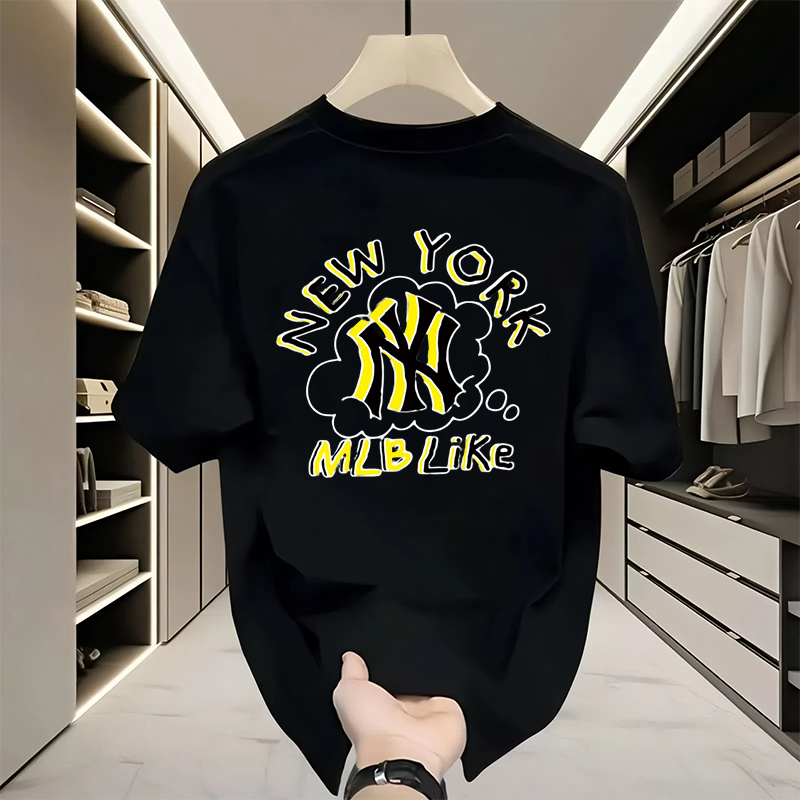 【Sports Station】kaos NY original 100% Kaos Cotton Heavyweight Pria Wanita  Unisex Menyerap Keringat