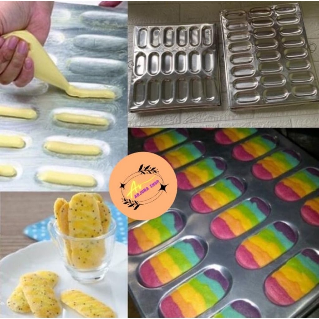 3pcs loyang lidah kucing anti lengket/cetakan lidah kucing murah