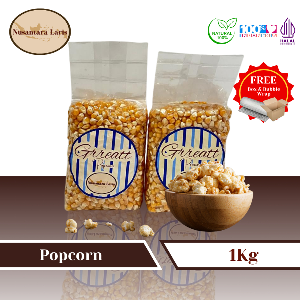

Grreatt Jagung Popcorn Jumbo Premium Nusantara Laris 1Kg