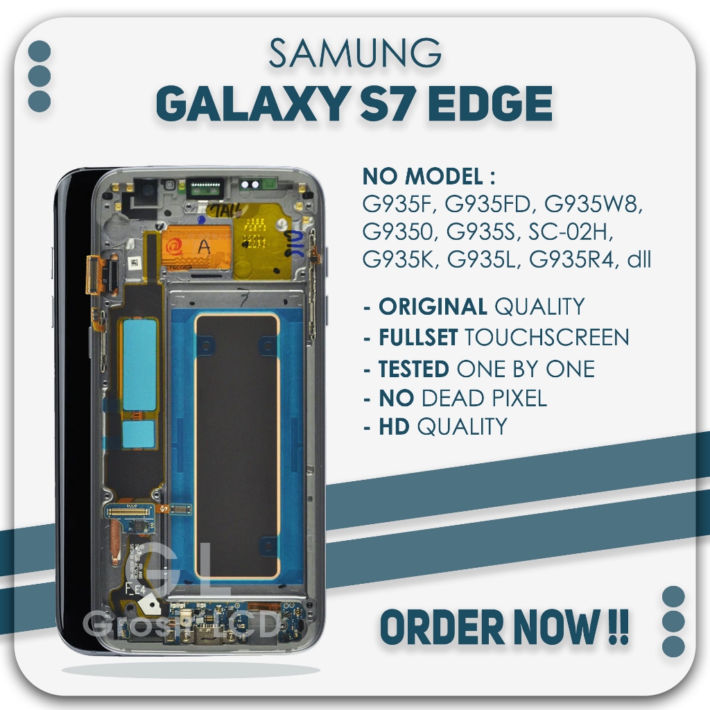 Grosir LCD Samsung S7 Edge / G935F - Include Frame Fullset Touch Screen