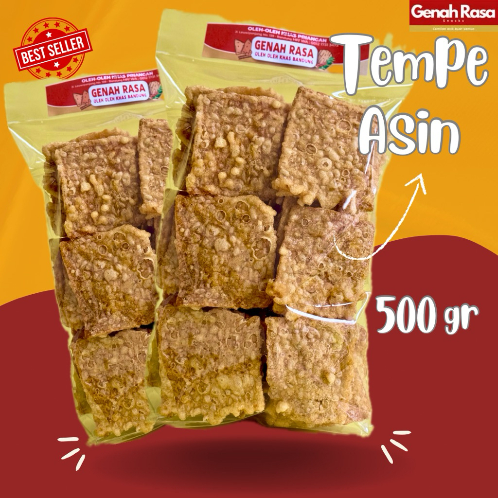 

Keripik Tempe Goreng Bandung Original Best Seller 500 gr GENAH RASA