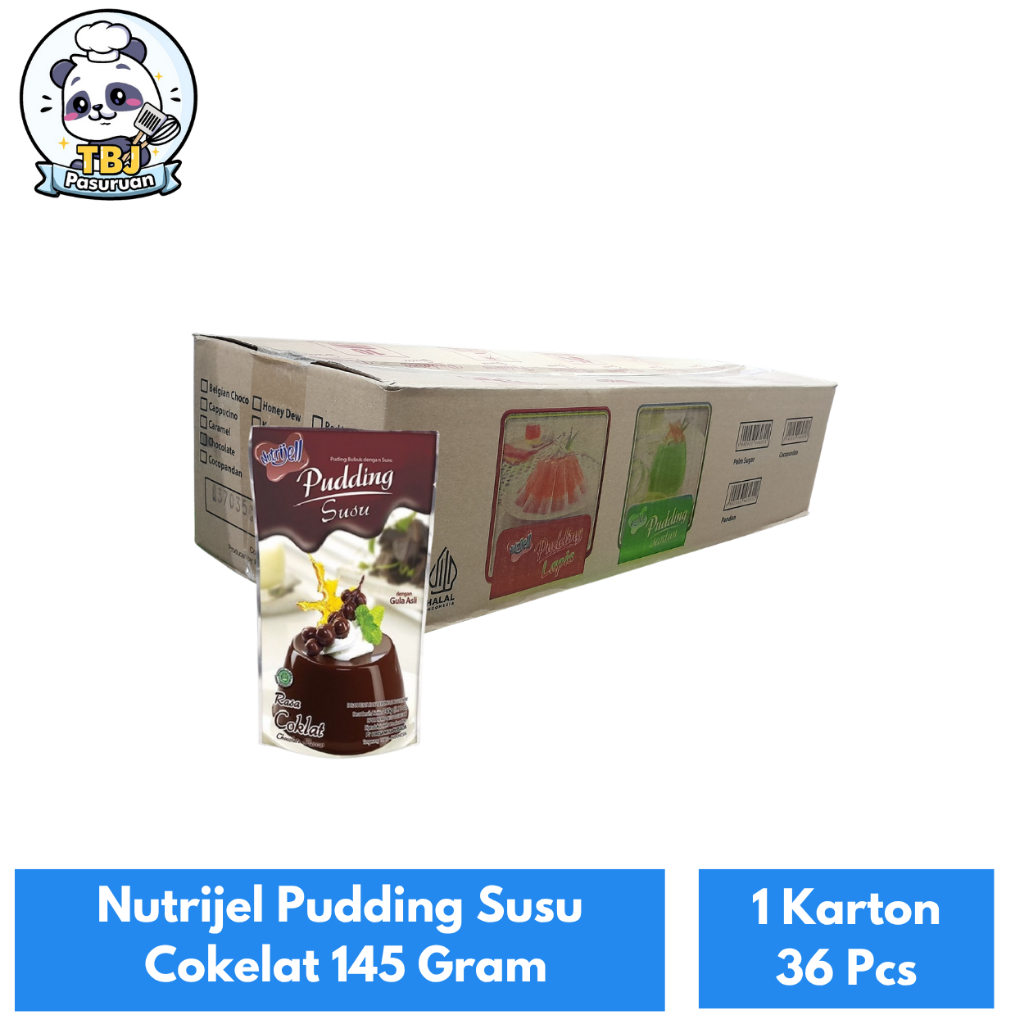 

Nutrijell Puding Susu Cokelat 145 Gram Kemasan 1 Karton Isi 36 Pcs