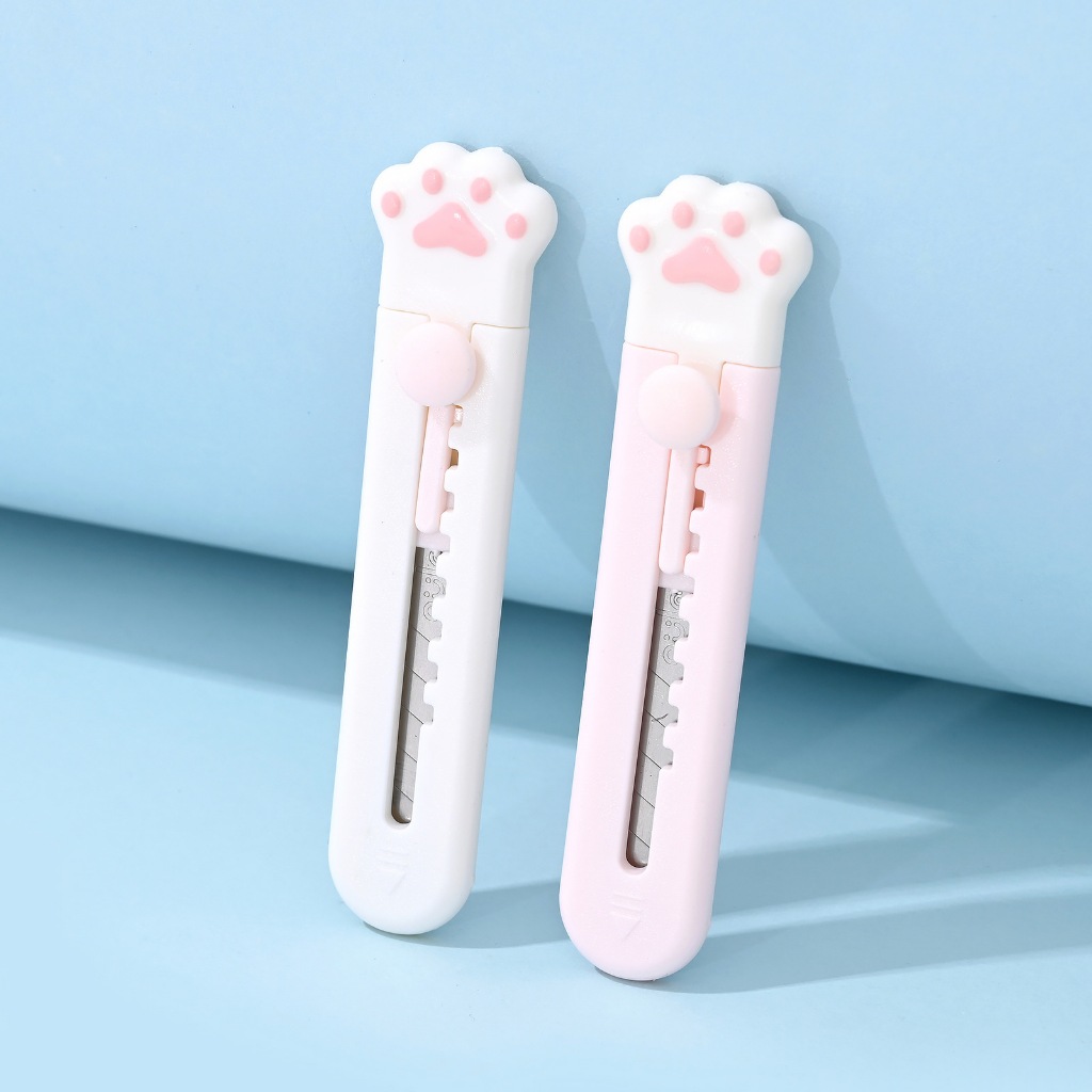 

OL8954 Cutter mini pisau pemotong motif Kucing cat paws / Stainless anti karat