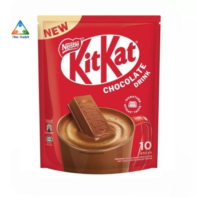 

(The Habit) Cadbury Hot Chocolate Kit kat 3 in 1 390gr | Minuman instant bubuk coklat