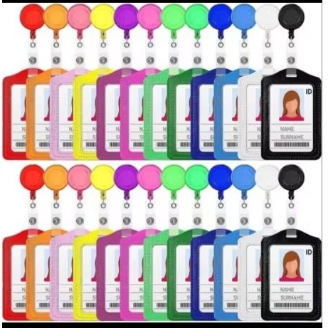 

Name tag ID card holder kulit free plus yoyo clip