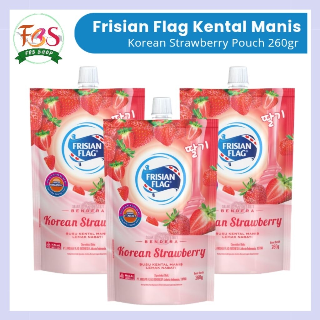 

Frisian Flag Kental Manis Korean Strawberry Pouch 260gr