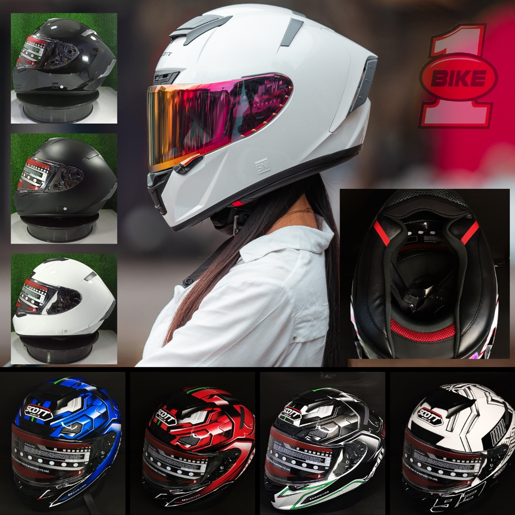 Helm Scott RX 7 FF scott RX7/ Helm FF x14/ Helm FF Ala2 / Helm Full face warna polos/ Helm Full Face