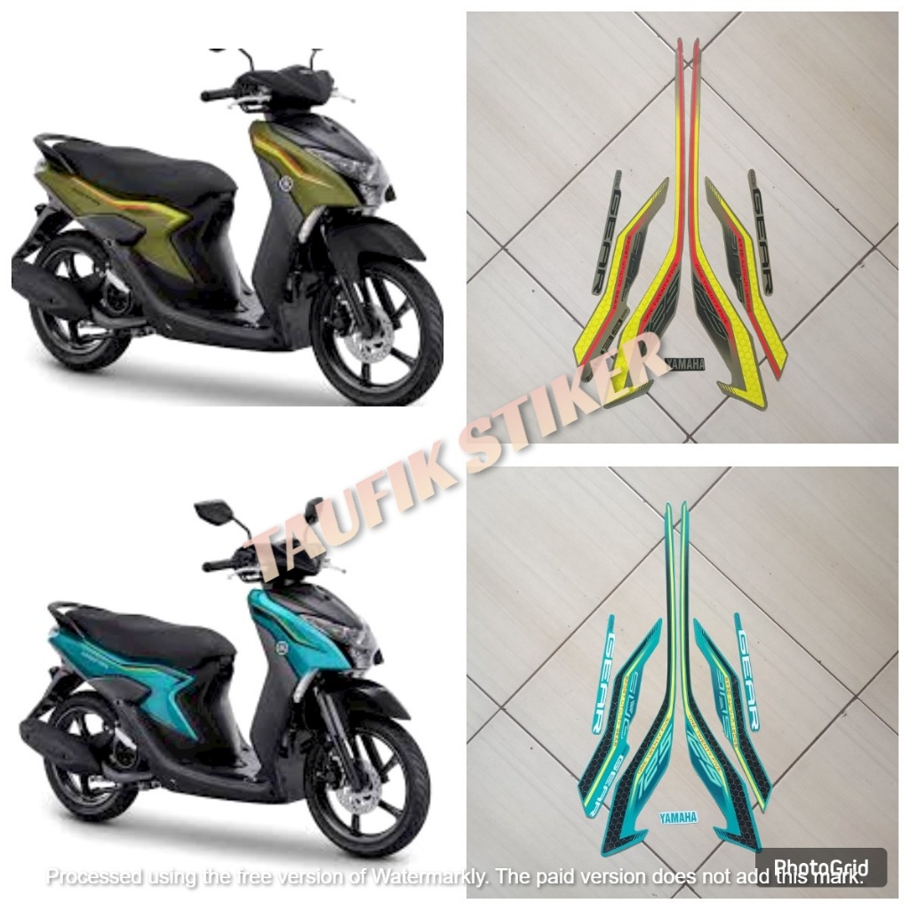 STIKER STRIPING LIS LES BODY MOTOR YAMAHA GEAR 125 2022 STANDAR FULL SET