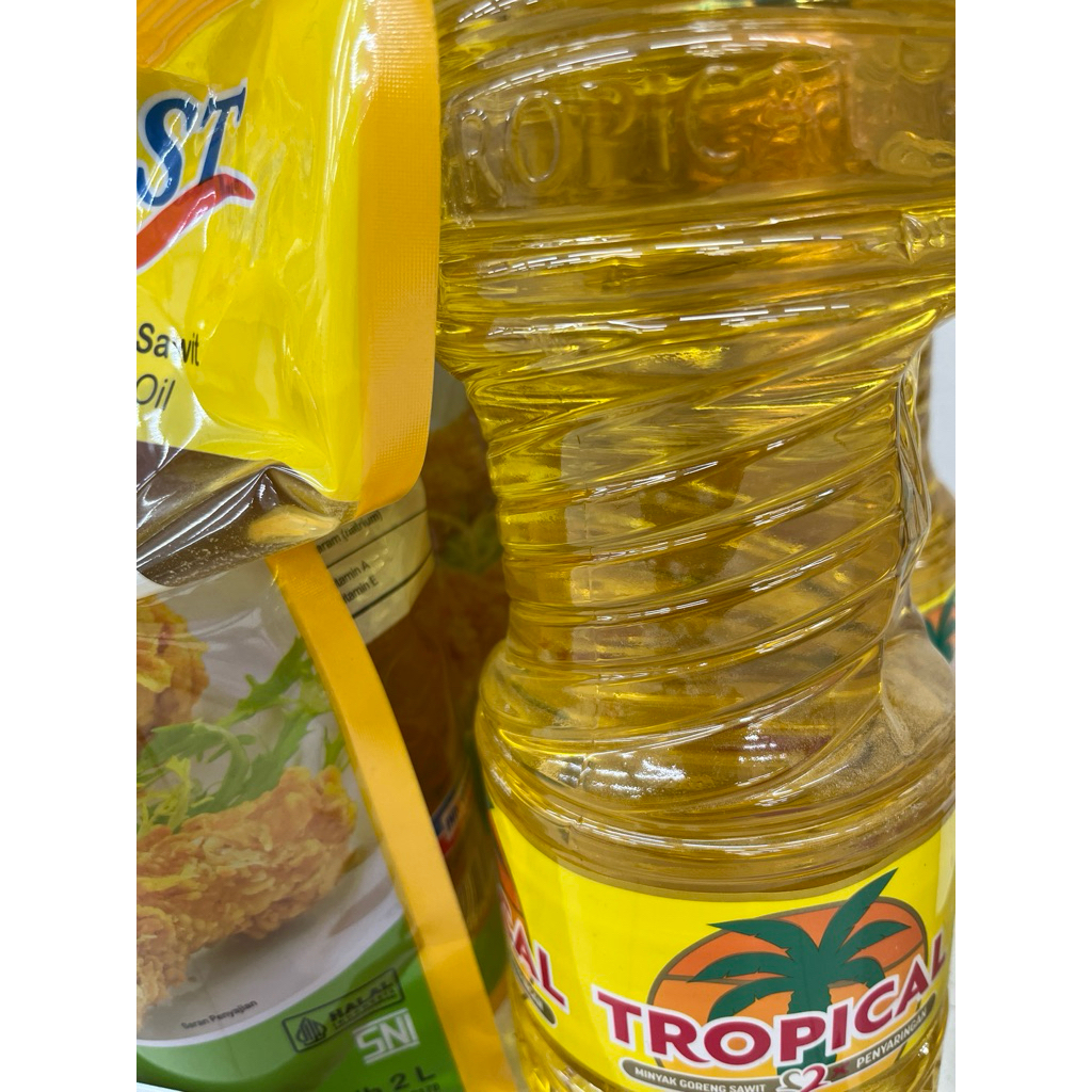 

minyak goreng tropical botol 2 liter murah 39 ribuan