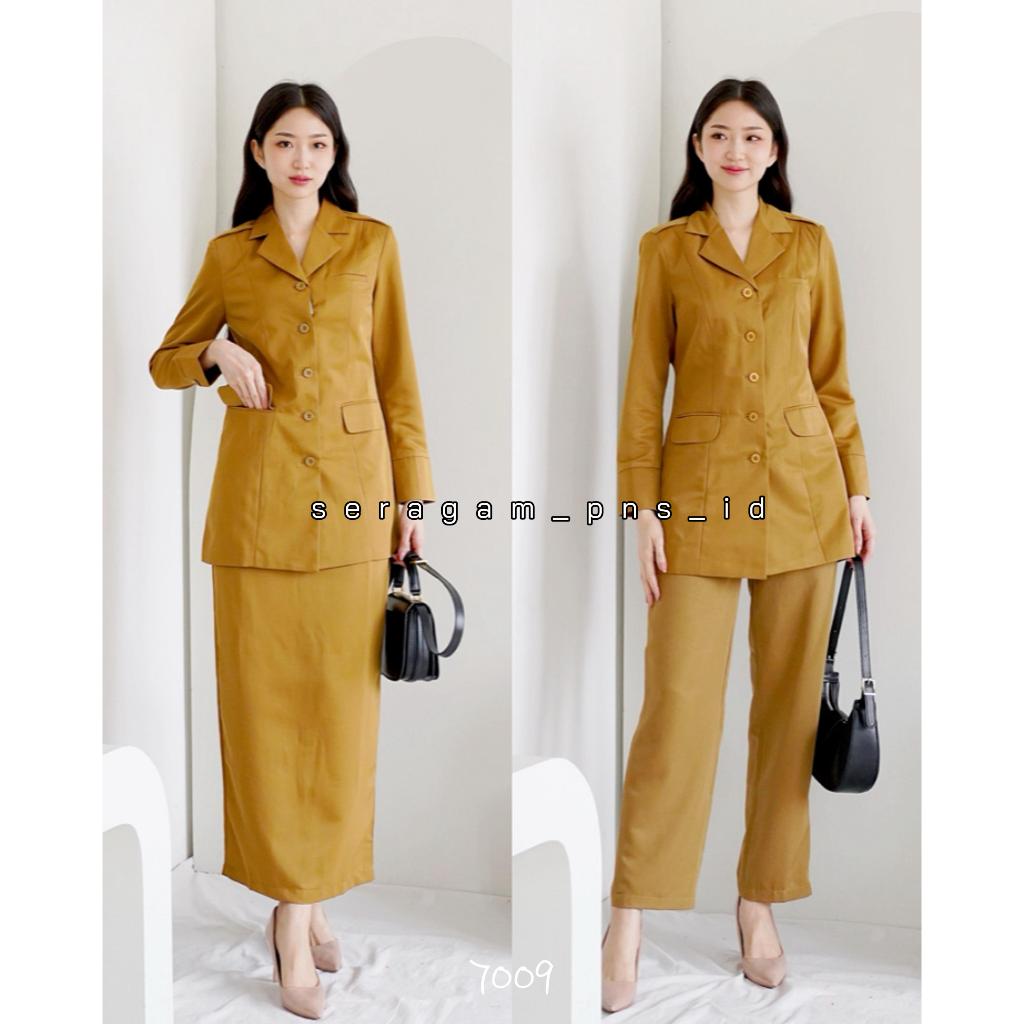 Baju PDH PNS Wanita / Blazer Wanita / Seragam Pemda Wanita / Baju Guru Wanita - 7009 Pemda Tua