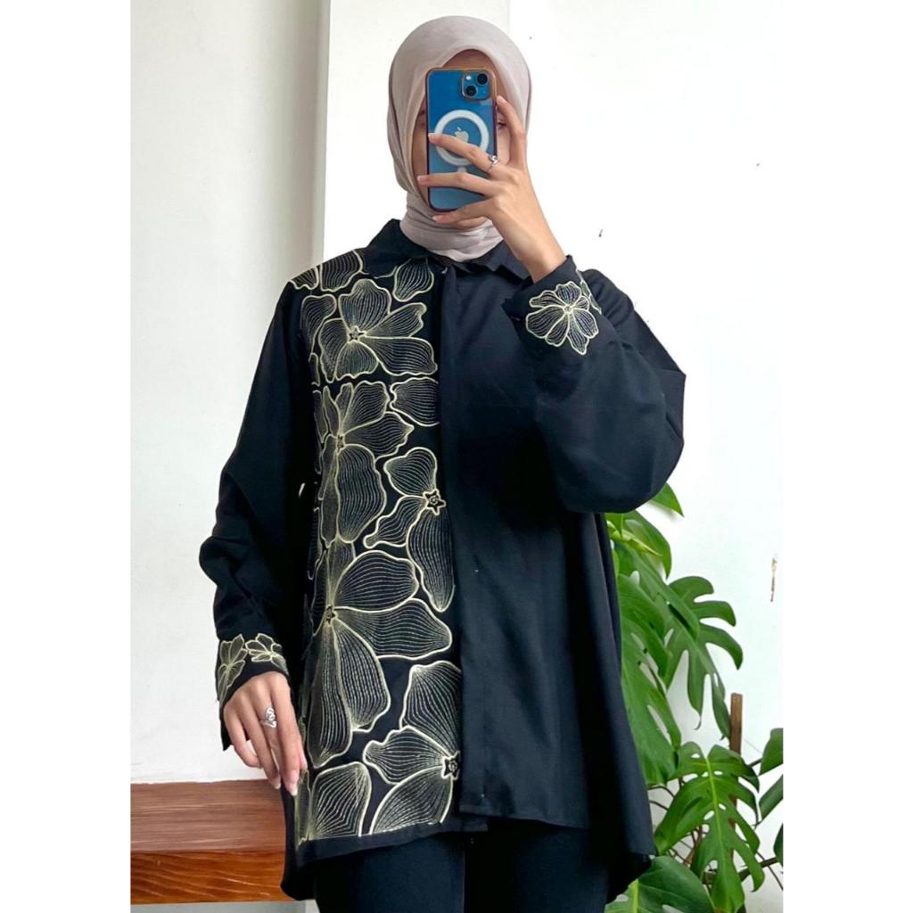 LUISA SHIRT | ATASAN WANITA BORDIR PREMIUM ELEGAN | ATASAN BORDIR TRENDY 2025