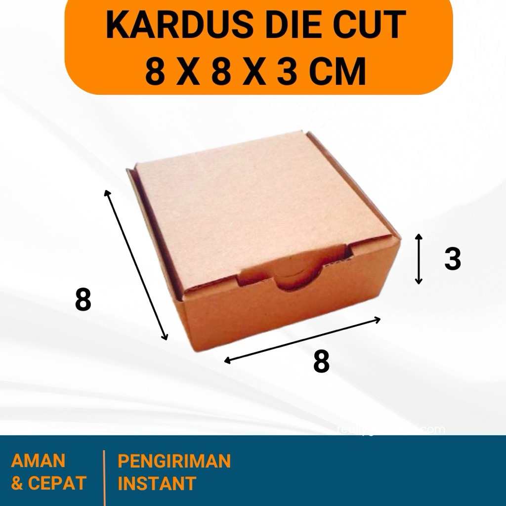 

KARDUS 8x8x3cm / BOX KARTON CORUGATED DIE CUT E-FLUTE