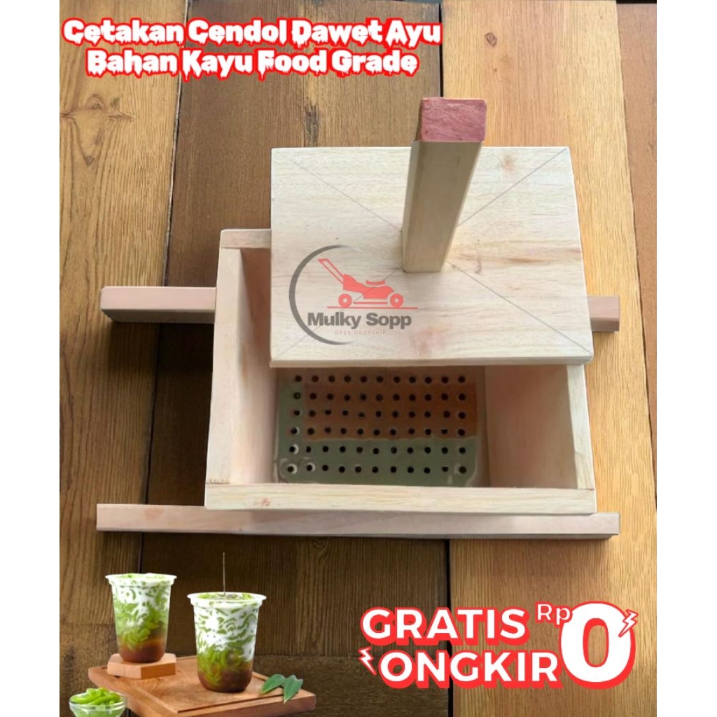 Cetakan Cendol Dawet Ayu Bahan Kayu Pilihan Food Grade/Cetakan Cendol Murah