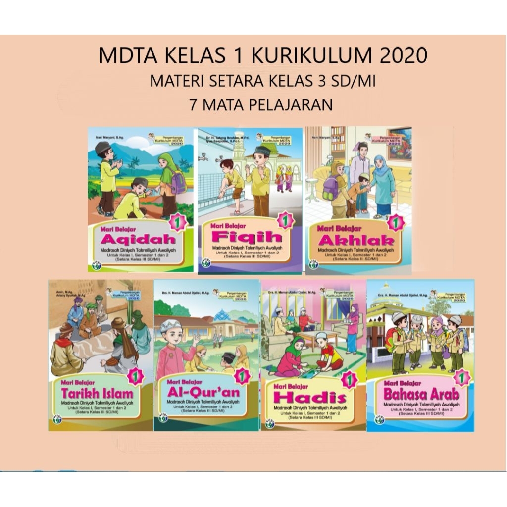 Paket lengkap buku MDTA kelas 1 kurikulum 2020