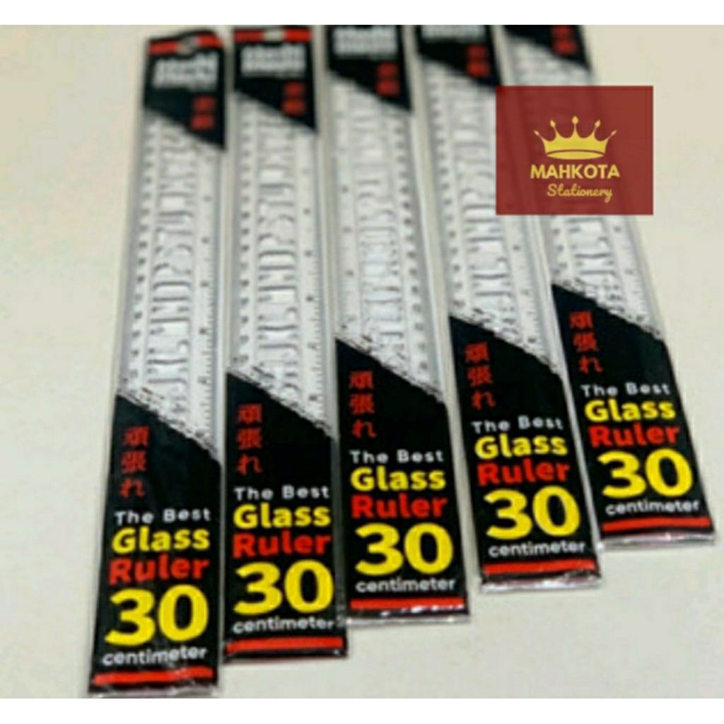 

Penggaris Alphabet Glass 30 cm Moshi/Penggaris Huruf 30 cm