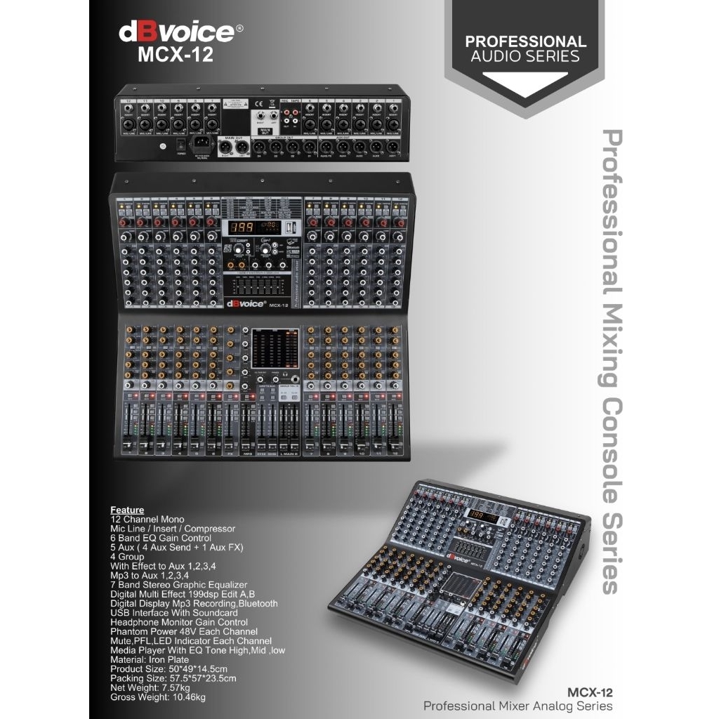 Mixer DBVOICE  MCX 12 Original 12 Channel DBVOICE MCX-12