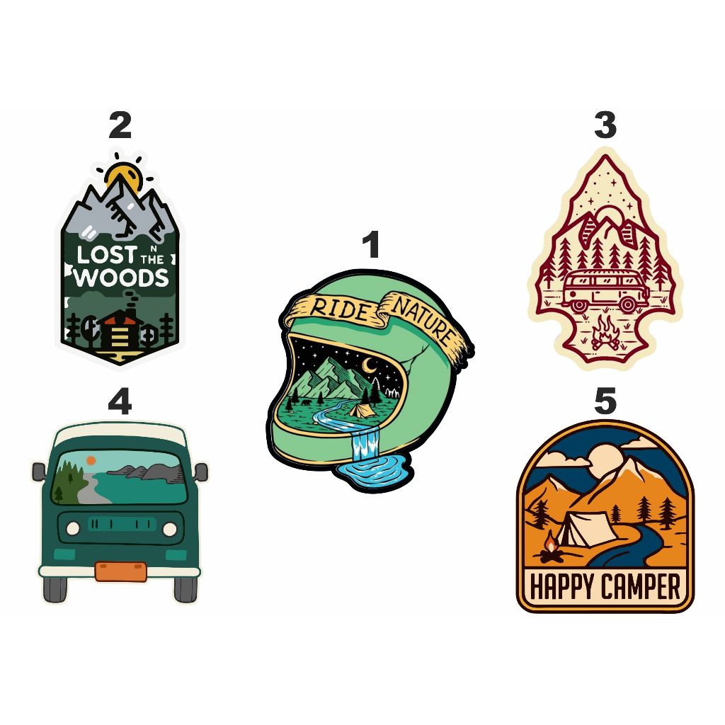 

Stiker Outdoor Brand Vinyl Anti Air - Stiker Logo DIY Helm Buku Journal Koper Case HP Laptop Tumbler