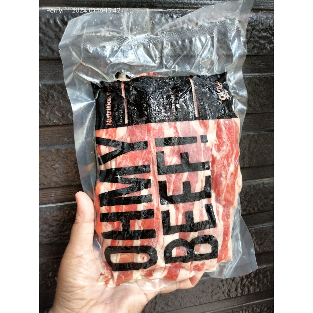 Daging Sapi Slice Lemak 500gr Ohmybeef Halal