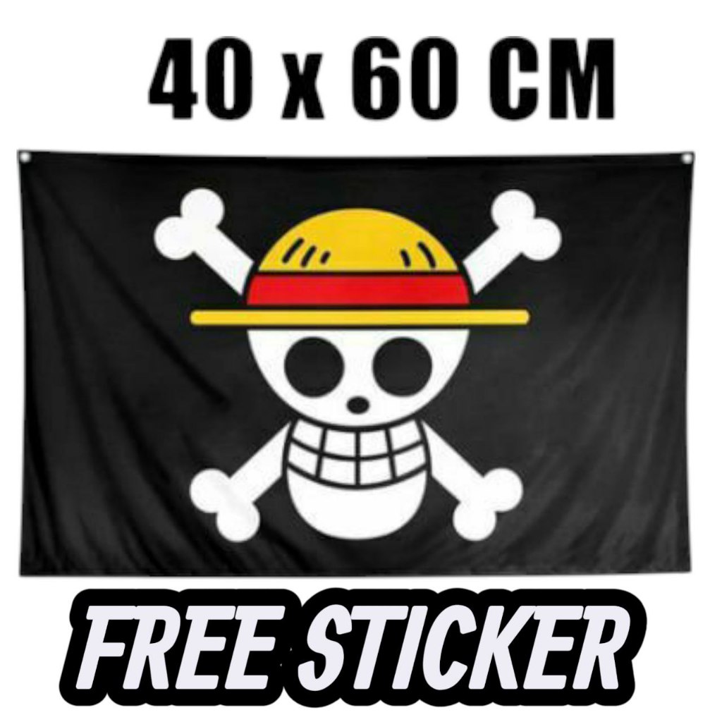Bendera One Piece - Bendera One Piece Kecil - Bendera One Piece 1 Meter - Bendera One Piece Besar - 
