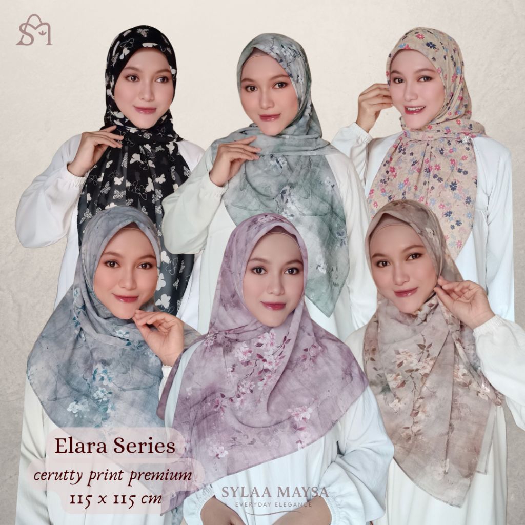 Elara Series – Square Motif Hijab by Sylaa Maysa