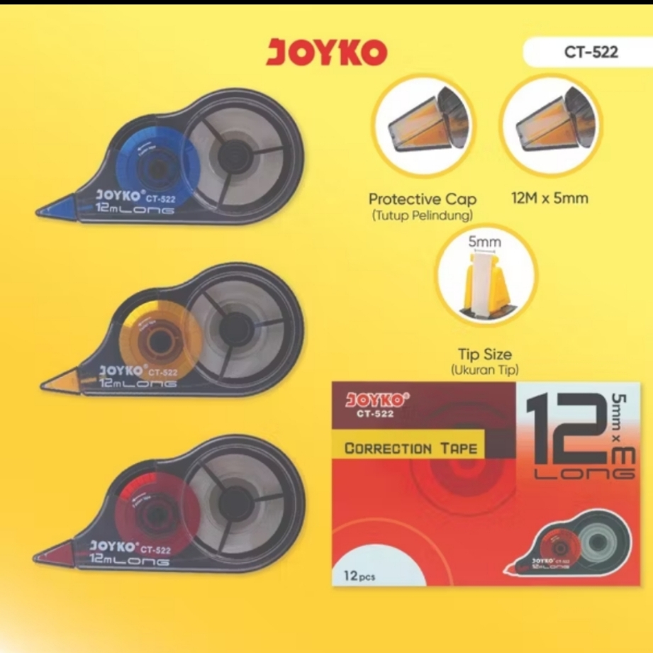 

Joyko Pita Koreksi Correction Tape 12 Meter CT-522 Cute Friends / SWDS / PTL / BTK Tip X